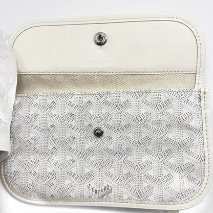 Goyard Goyardine Saint Louis PM White Shoulder Tote Bag &amp; Pouch Wallet