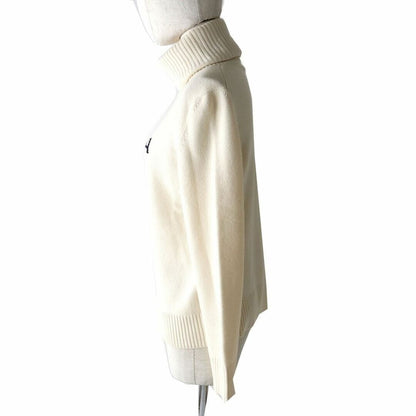 Chanel Cashmere Sweater LA Pausa Cruise Turtleneck Knit Top White 34