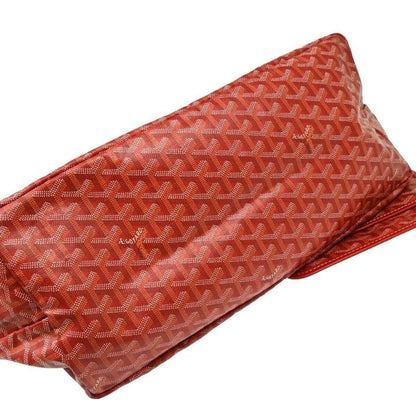 Goyard St Louis GM Red Shoulder Tote Bag & Pouch Goyardine Saint Purse