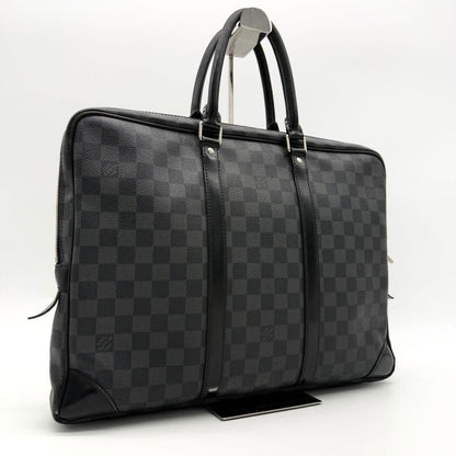 Louis Vuitton Damier Graphite Porto Document Voyage PM Bag Black Mens
