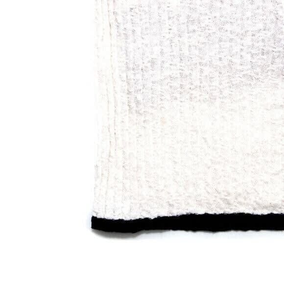 Chanel Runway Dress CC White Cotton Midi Vintage Cruise Collection Knit