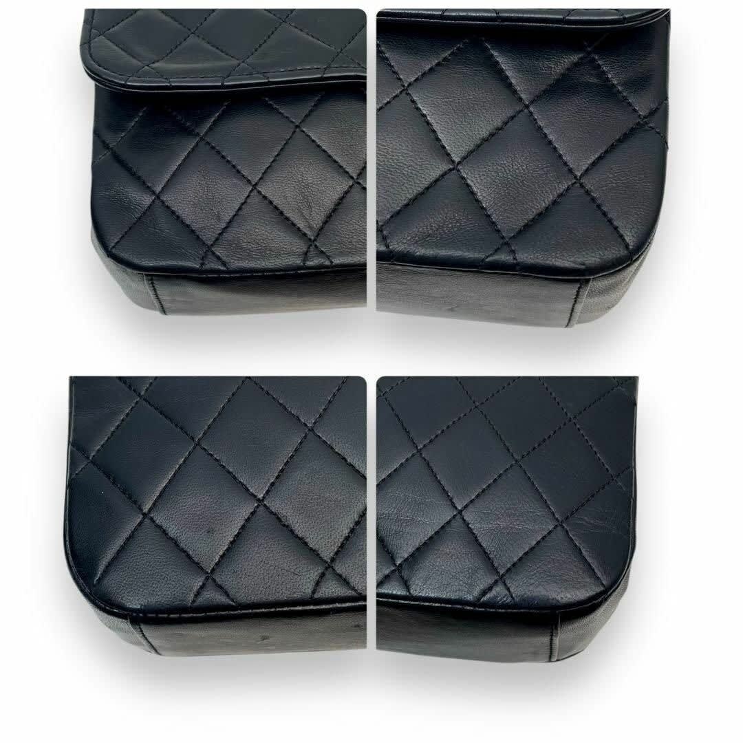 Chanel Vintage Quilted Lambskin Leather Shoulder Bag Chain