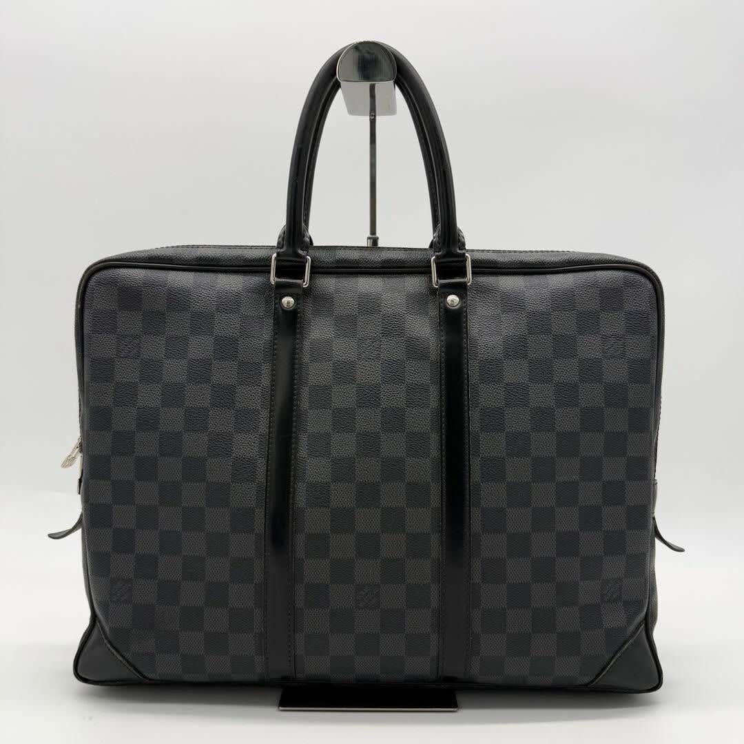 Louis Vuitton Damier Graphite Porto Document Voyage PM Bag Black Mens