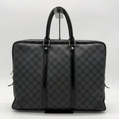 Louis Vuitton Damier Graphite Porto Document Voyage PM Bag Black Mens