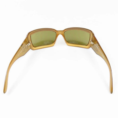 Chanel CC Vintage Logo Mother of Pearl Sunglasses 6022-Q Brown Amber