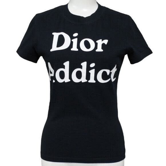 Christian Dior Addict Galliano Short Sleeve Top Shirt Black