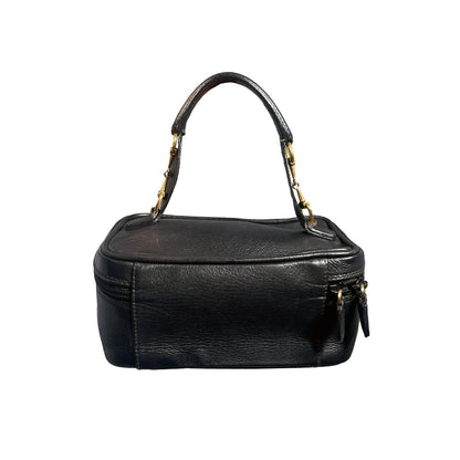 Gucci GG Horsebit Mini Bag Vanity Cosmetic Pouch Case Leather Black