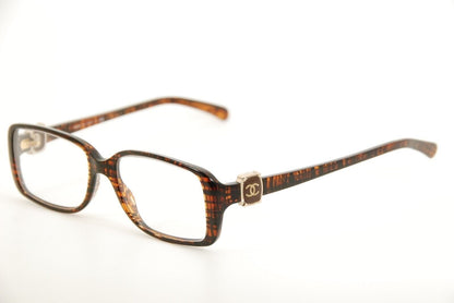 Chanel Glasses 3185 C.1204 52mm Brown Tweed Frames Italy Rx