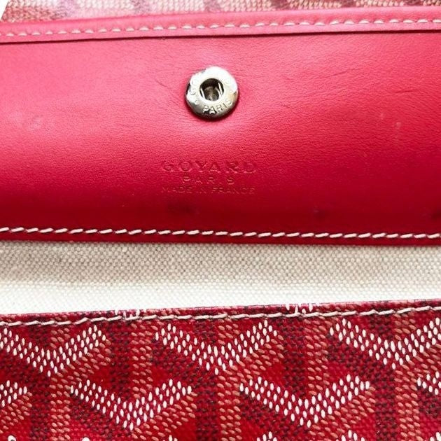 Goyard St Louis GM Red Shoulder Tote Bag &amp; Pouch Goyardine Saint Louis Purse