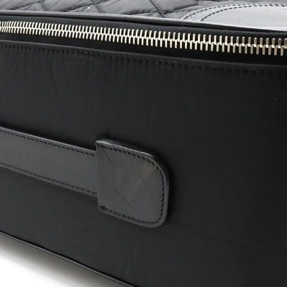 Chanel CC Quilted Nylon Luggage Carry-on Trolley Wheels Travel Bag