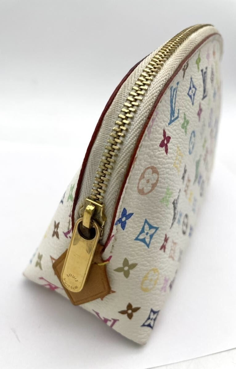 Authentic Louis Vuitton Multicolor Cosmetic Vanity Makeup Pochette Pouch Bag Y2k