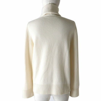Chanel Cashmere Sweater LA Pausa Cruise Turtleneck Knit Top White 34