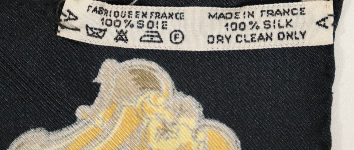 Hermes Silk Scarf Carre 90 Les Cles the Keys by Caty Latham Black White