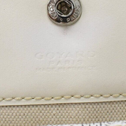Goyard Goyardine Saint Louis PM White Shoulder Tote Bag &amp; Pouch Wallet