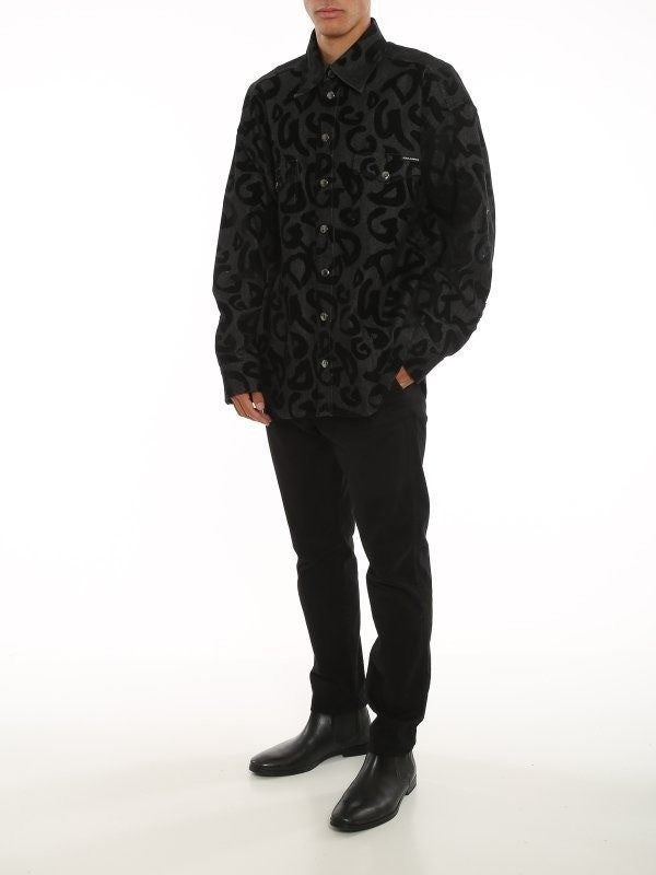 Dolce & Gabbana Denim Jacket Top Chemise Button Up Dress Shirt Men's