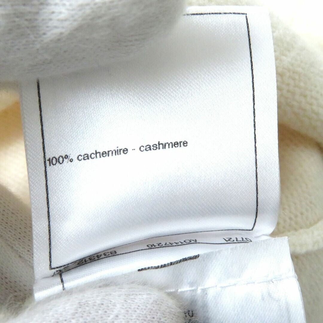 Chanel Cashmere Sweater LA Pausa Cruise Turtleneck Knit Top White 34