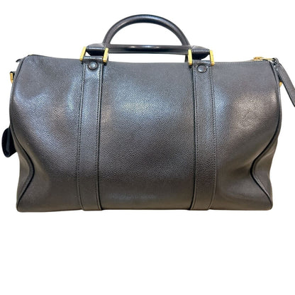 Chanel Caviar Leather Large Bowler Bag Travel Bag Duffle Black CC Tote