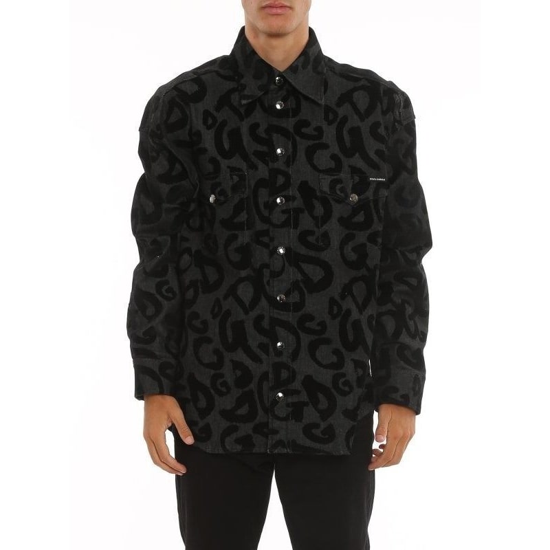 Dolce & Gabbana Denim Jacket 44 Top Chemise Button Up Dress Shirt Men's