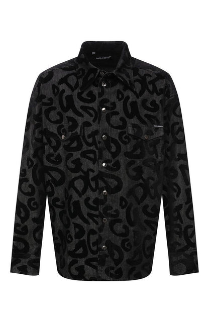 Dolce &amp; Gabbana Denim Jacket Top Chemise Button Up Dress Shirt Men's