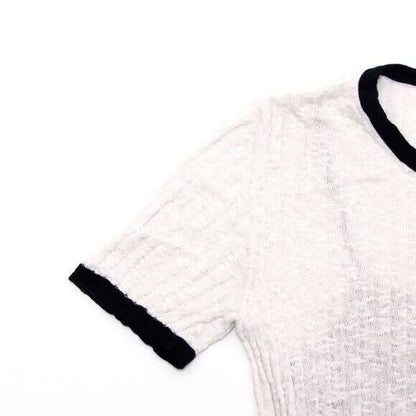 Chanel Runway Dress CC White Cotton Midi Vintage Cruise Collection Knit