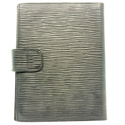 Fendi Epi Leather Agenda Pass Port Cover Case Notebook Black