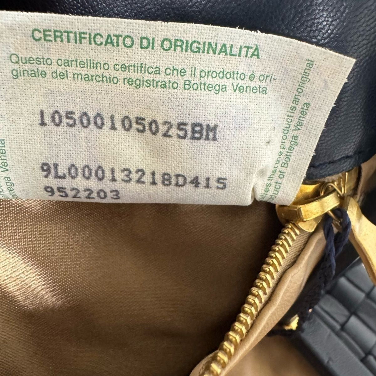 Bottega Veneta Intrecciato Nappa Shoulder Bag Purse Navy Black Leather