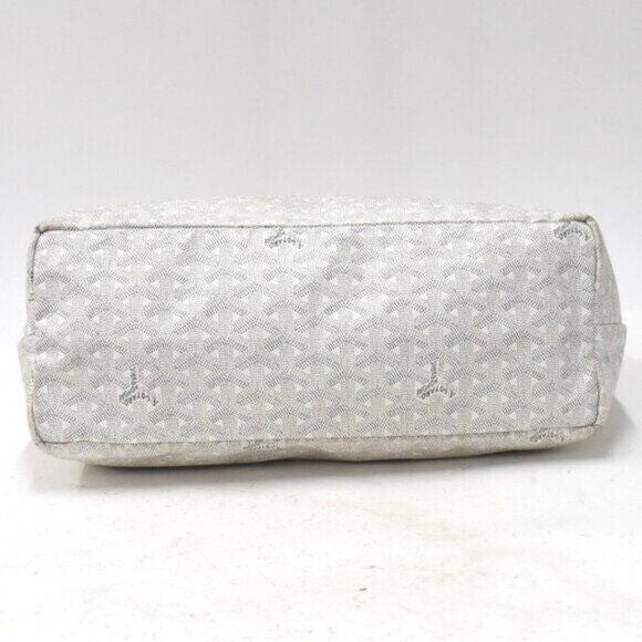Goyard Goyardine Saint Louis PM White Shoulder Tote Bag &amp; Pouch Wallet