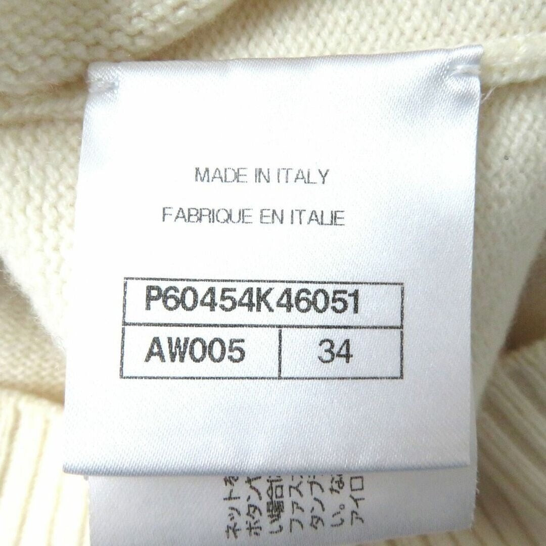 Chanel Cashmere Sweater LA Pausa Cruise Turtleneck Knit Top White 34