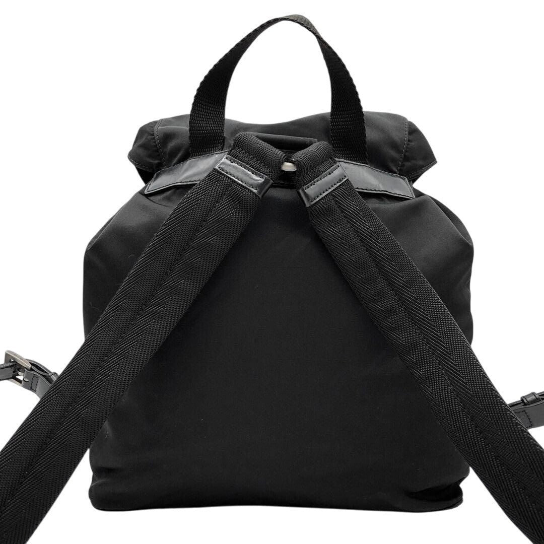 Prada Nylon Tessuto Backpack Saffiano Leather Shoulder Bag Purse Tote