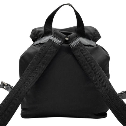 Prada Nylon Tessuto Backpack Saffiano Leather Shoulder Bag Purse Tote