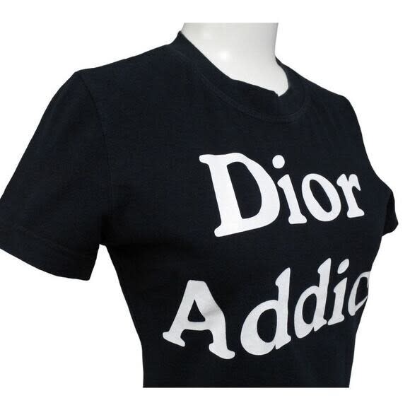 Christian Dior Addict Galliano Short Sleeve Top Shirt Black