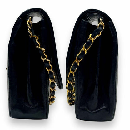 Chanel Vintage Matelasse Lambskin Leather Quilted Shoulder Bag Chain