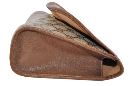 Gucci GG Supreme Ophidia Sherry Line Clutch Bag Wallet Web Canvas Tan