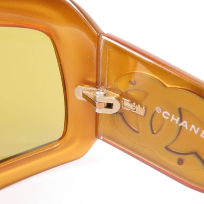 Chanel CC Vintage Logo Mother of Pearl Sunglasses 6022-Q Brown Amber