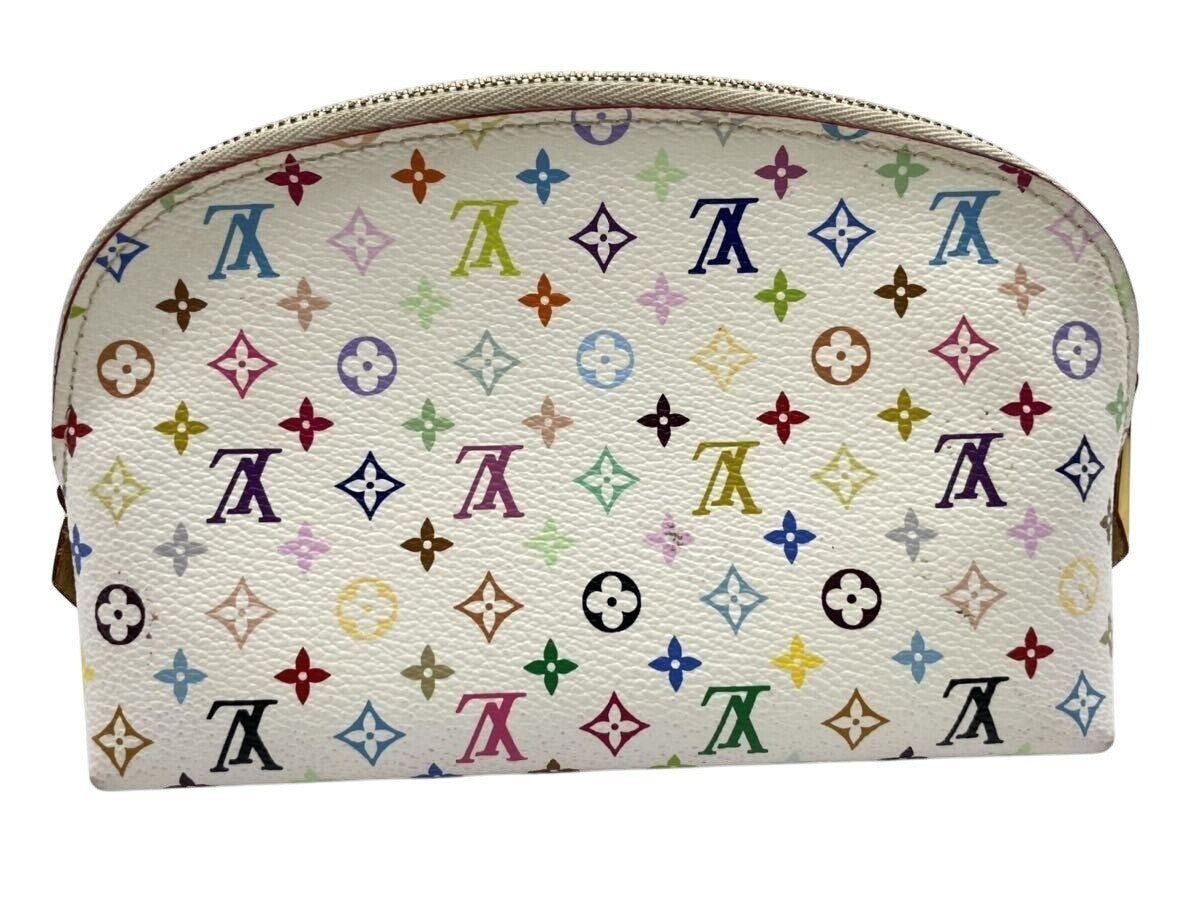 Authentic Louis Vuitton Multicolor Cosmetic Vanity Makeup Pochette Pouch Bag Y2k