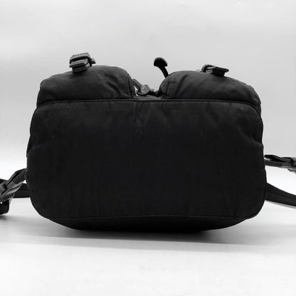 Prada Nylon Tessuto Backpack Saffiano Leather Shoulder Bag Purse Tote