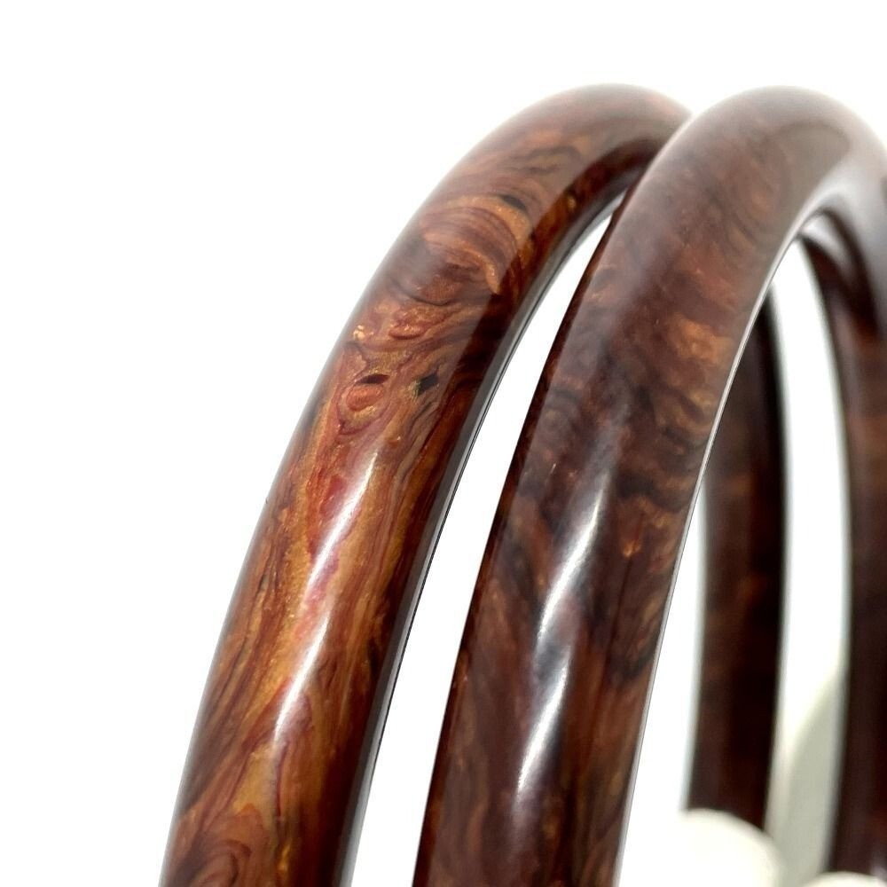 Chanel CC Vintage Caviar Leather Tote White Shoulder Bag Wooden Ring Handle