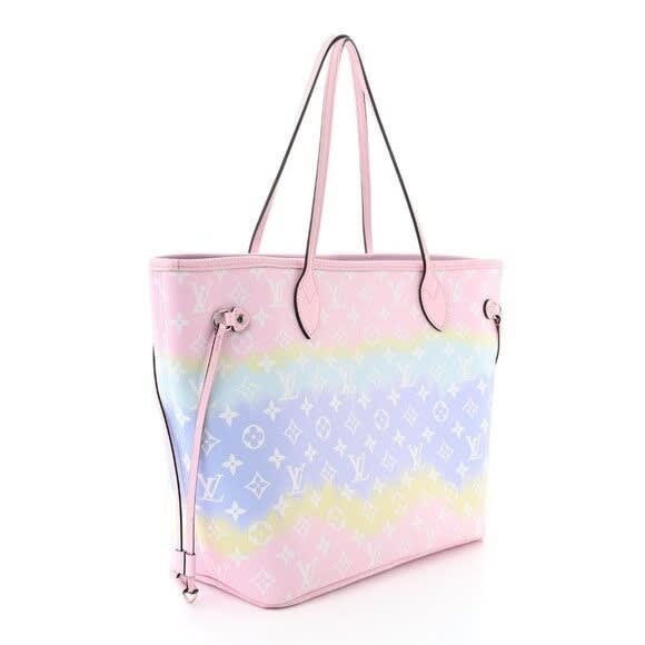 Louis Vuitton Neverfull Monogram Escale MM Tote Shoulder Bag Pastel