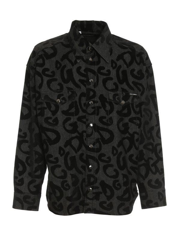 Dolce & Gabbana Denim Jacket Top Chemise Button Up Dress Shirt Men's