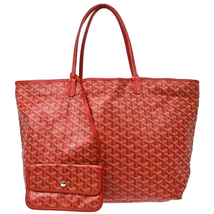 Goyard St Louis GM Red Shoulder Tote Bag &amp; Pouch Goyardine Saint Louis Purse