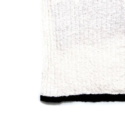 Chanel CC Knit Mini Dress White Cotton Colorblock Cruise Collection