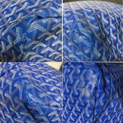 Rare Authentic Goyard Saint Louis PM Blue Shoulder Tote Bag &amp; Pouch