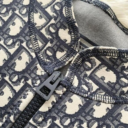 Christian Dior Trotter Logo Navy Monogram Vintage Dress Y2 K Oblique