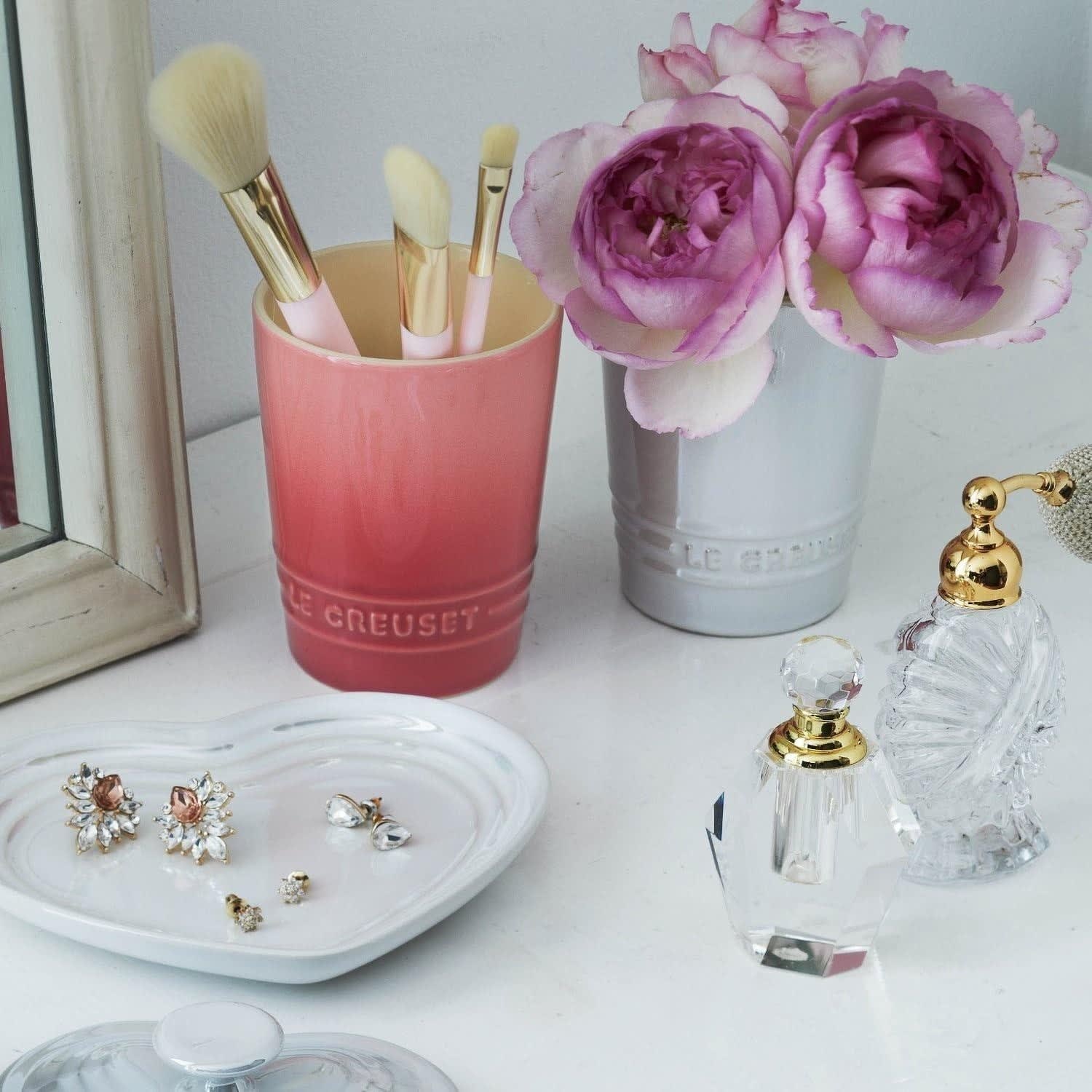 Le Creuset Set of 2 Short Tumbler 240ml Cherry Red White Gift Brand New Ceramic