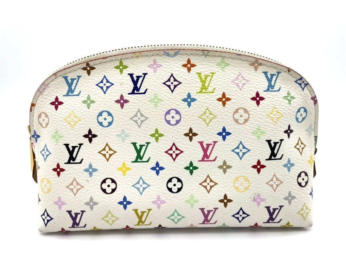 Authentic Louis Vuitton Multicolor Cosmetic Vanity Makeup Pochette Pouch Bag Y2k
