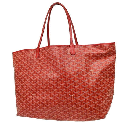 Goyard St Louis GM Red Shoulder Tote Bag & Pouch Goyardine Saint Purse