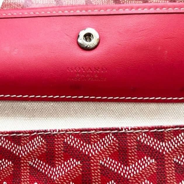 Goyard St Louis GM Red Shoulder Tote Bag & Pouch Goyardine Saint Purse