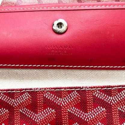Goyard St Louis GM Red Shoulder Tote Bag & Pouch Goyardine Saint Purse