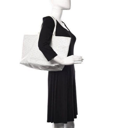 Goyardine Saint Louis PM White Shoulder Tote Bag &amp; Pouch Wallet