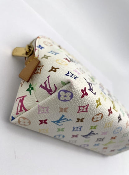 Authentic Louis Vuitton Multicolor Cosmetic Vanity Makeup Pochette Pouch Bag Y2k